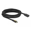 Przedłużacz HDMI-A wtyk-gniazdo High Speed Ethernet 4K 30Hz 5m czarny Delock 83082
