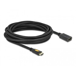Przedłużacz HDMI-A wtyk-gniazdo High Speed Ethernet 4K 30Hz 5m czarny Delock 83082