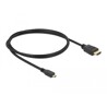 Przewód HDMI-A-micro D St/St High Speed HDMI Ethernet 1m Delock 82661