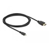 Przewód HDMI-A-micro D St/St High Speed HDMI Ethernet 2m Delock 82664