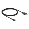 Przewód HDMI-A-micro D St/St High Speed HDMI Ethernet 2m Delock 82664