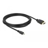 Przewód HDMI-A-micro D St/St High Speed HDMI Ethernet 3m Delock 82663