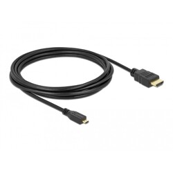Przewód HDMI-A-micro D St/St High Speed HDMI Ethernet 3m Delock 82663