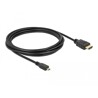 Przewód HDMI-A-micro D St/St High Speed HDMI Ethernet 3m Delock 82663