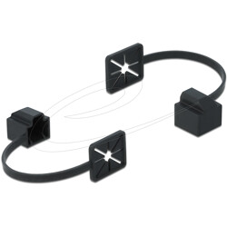Zaślepka przeciwkurzowa wtyku RJ45 LAN żeńska ze klipsem czarna Delock 86589