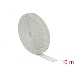 Taśma rzepowa na rolce 10 m x 20 mm kolor szary Delock 18281
