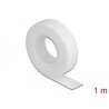 Taśma rzepowa na rolce 1 m x 13 mm kolor biały Delock 18375