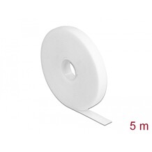 Taśma rzepowa na rolce 5 m x 13 mm kolor biały Delock 18377