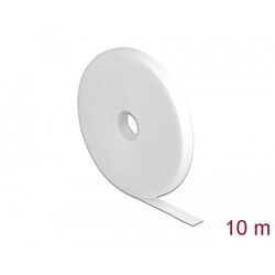 Taśma rzepowa na rolce 10 m x 13 mm kolor biały Delock 18378