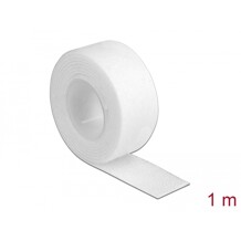 Taśma rzepowa na rolce 1 m x 20 mm kolor biały Delock 18379