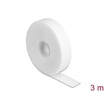 Taśma rzepowa na rolce 3 m x 20 mm kolor biały Delock 18380