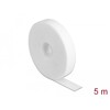 Taśma rzepowa na rolce 5 m x 20 mm kolor biały Delock 18381