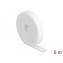 Taśma rzepowa na rolce 5 m x 20 mm kolor biały Delock 18381