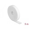 Taśma rzepowa na rolce 5 m x 20 mm kolor biały Delock 18381