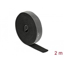 Taśma rzepowa na rolce 2 m x 15 mm kolor czarny Delock 18383