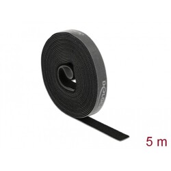 Taśma rzepowa na rolce 5 m x 15 mm kolor czarny Delock 18384