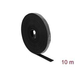 Taśma rzepowa na rolce 10 m x 15 mm kolor czarny Delock 18385