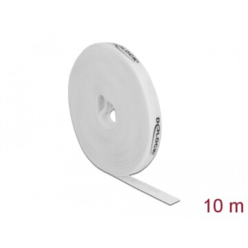 Taśma rzepowa na rolce 10 m x 15 mm kolor biały Delock 18388