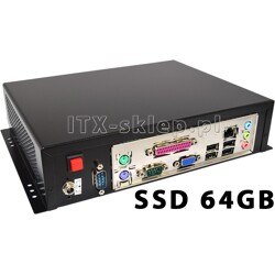 Komputer przemysłowy Atom D525 2GB 2xRS-232 1xLPT SSD 64GB C01-I525-SD64-P