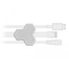Organizer do kabli samoprzylepny z 3 przepustami (1 x kabel płaski 2 x kabel okrągły) 2 sztuki biały Delock 18401