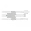 Organizer do kabli samoprzylepny z 3 przepustami (1 x kabel płaski 2 x kabel okrągły) 2 sztuki biały Delock 18401