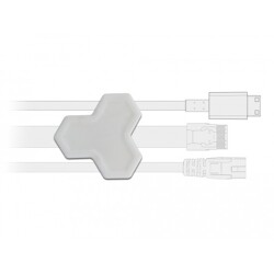 Organizer do kabli samoprzylepny z 3 przepustami (1 x kabel płaski 2 x kabel okrągły) 2 sztuki biały Delock 18401