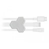 Organizer do kabli samoprzylepny z 3 przepustami (1 x kabel płaski 2 x kabel okrągły) 2 sztuki biały Delock 18401