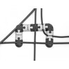 Uchwyt na kabel modułowy samoprzylepny zestaw 9 sztuk czarno-szary Delock 18448