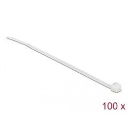 Opaski kablowe przezroczyste 100 sztuk 100 x 2,5 mm Delock 18605