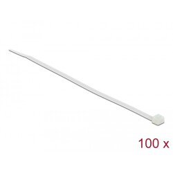 Wiązania kablowe przezroczyste 200 x 3,6 mm 100 sztuk Delock 18606