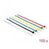 Wiązania kablowe kolorowe 200 x 3,6 mm 100 sztuk Delock 18626