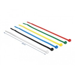 Wiązania kablowe kolorowe 200 x 3,6 mm 100 sztuk Delock 18626