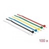 Opaski kablowe kolorowe 100 sztuk 100 x 2,5 mm Delock 18627