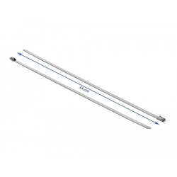 Zestaw opasek zaciskowych ze stali nierdzewnej 150 x 4,6 mm 20 sztuk Delock 18630