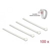 Regulowane opaski zaciskowe białe 150 x 7,5 mm zestaw 100 sztuk Delock 18638