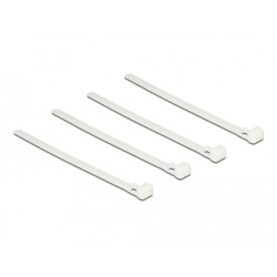 Regulowane opaski zaciskowe białe 150 x 7,5 mm zestaw 100 sztuk Delock 18638