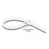 Opaski kablowe wielokrotnego użytku 200 x 7,2 mm 100 sztuk białe Delock 18644