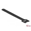 Rzepy do kabli 150 x 12 mm zestaw 10 sztuk czarne Delock 18686