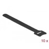Rzepy do kabli 150 x 12 mm zestaw 10 sztuk czarne Delock 18686