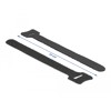 Rzepy do kabli 150 x 12 mm zestaw 10 sztuk czarne Delock 18686