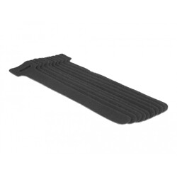 Rzepy do kabli 150 x 12 mm zestaw 10 sztuk czarne Delock 18686