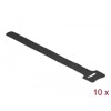 Rzepy do kabli 200 x 12 mm zestaw 10 sztuk czarne Delock 18687