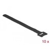 Rzepy do kabli 200 x 12 mm zestaw 10 sztuk czarne Delock 18687