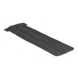 Rzepy do kabli 200 x 12 mm zestaw 10 sztuk czarne Delock 18687