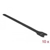 Rzepy do kabli 300 x 12 mm zestaw 10 sztuk czarne Delock 18688