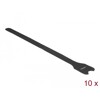 Rzepy do kabli 300 x 12 mm zestaw 10 sztuk czarne Delock 18688