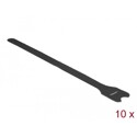 Rzepy do kabli 300 x 12 mm zestaw 10 sztuk czarne Delock 18688