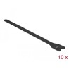 Rzepy do kabli 300 x 12 mm zestaw 10 sztuk czarne Delock 18688