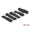 Rzepy z pętelką do kabli 300 x 20 mm zestaw 5 sztuk czarne Delock 18704