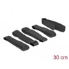 Rzepy z pętelką do kabli 300 x 20 mm zestaw 5 sztuk czarne Delock 18704